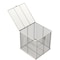 Anysizebasket Rectangular Wire Mesh Basket: 12Lx12Wx12H, 304 SS, 1/4 Rod Frame, Hinged Lid W/ Latch, Mesh: 2x.063 TMT-120120120-P02S - alternate 1